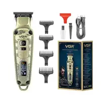 Машинка для стрижки VGR V-901 • Триммер для волос с дисплеем и 4 насадками 1600 мАч