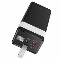Зовнішній акумулятор Power bank HOCO J86 Powermaster 22.5W з ліхтарем 400000mAh батарея заряджання Чорний