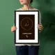 Постер "Зодиак: Козерог" фольгированный А3, Черный-золотой, А3, английский