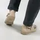 Босоножки женские бежевые с закрытой пяткой и носком эко кожа с перфорацией