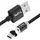 Магнітний кабель для зарядки Topk USB TK17i-VER2 MicroUSB Black 2m 2.4 A кут повороту 360°