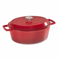 Каструля з кришкою Barazzoni Ghisa 80301702935 29 см 4.25 л червона