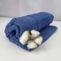 Рушник для обличчя махровий Febo Vip Cotton Ecre Туреччина 6392 синій 50х90 см