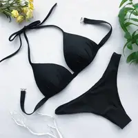 Жіночий купальник роздільний 5037-black-M чорний