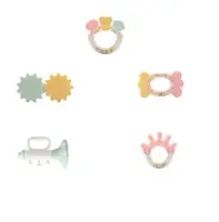 Набір брязкалець Baby Toys, труба, прорізувачі, шестерня, бубонці. Multicolor (112501)