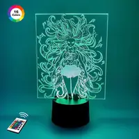 3D ночник "Кэррот" (УВЕЛИЧЕННОЕ ИЗОБРАЖЕНИЕ)+ пульт ДУ + сетевой адаптер + батарейки (3ААА)  3DTOYSLAMP