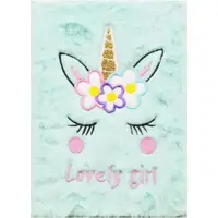 Блокнот пушистый "Lovely girl", бирюзовый