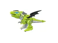 Динозавр на радиоуправлении Robot Dinosaur, подсветка, двигает конечностями, рычит, 4 мелодии, режим демонстрации. Green (151708)