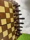 Деревянный настольный комплект 3в1 Xinliye W7703H 34×34 см — шахматы, шашки, нарды в сложном формате.