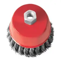 Щітка чашкова 100 мм, для КШМ, М14 (пучки витого дроту) INTERTOOL BT-2100