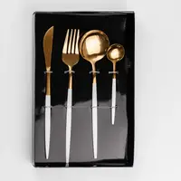 Набір столових приборів Cutlery set із нержавіючої сталі на 1 персону 4 штуки столовий набір
