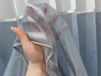 Тюль "Бамбук". Колір молочний з синім. Код 1736т