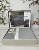 Tensel Percale gri сатиновое постельное белье. Евро размер. Romeo home Турция.