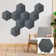 Декоративный самоклеящийся шестиугольник 3D черный 200x230мм 1106