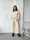 Костюм из микровельвета AO207 Бежевый Oversize XL-3XL