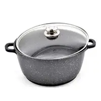 Кастрюля с крышкой Benson BN-306 20 см 3.2 л черная