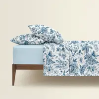 Євро постільна білизна з простирадлом на резинці SWEDISH FLORAL CS4