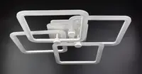 Люстра світлодіодна стельова LED світильник для квартири на стелю лед з пультом 25984 Білий 11х64х64 см.
