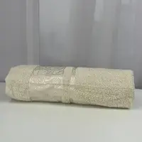 Рушник банний махровий Febo Vip Cotton Botanik Туреччина 6381 бежевий 70х140 см