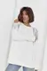 Кофта женская oversize с вырезами на плечах - молочный цвет, ONE SIZE (есть размеры)