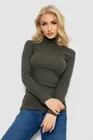 Гольф женский в рубчик, цвет хаки, 238R505