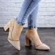 Туфли женские на каблуке Fashion Shiro 2064 40 размер 25,5 см Пудра