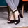 Женские босоножки на каблуке Fashion Danny 1752 40 размер 25,5 см Черный