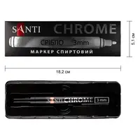 Маркер зеркальный Santi Chrome 390776 3 мм серебристый