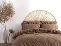 Постельное Белье Вареный Хлопок Limasso Exclusive Wood Smoke Коричневый двуспальный евро 200х220см