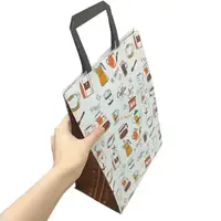 Пакет паперовий з ручками Крафт білий 25х15х34,5 см.