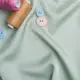 Ткань плательная атлас шелк Vanessa зелена пастель