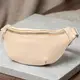 Практичная кожаная сумка на пояс GRANDE PELLE 11357 Бежевый