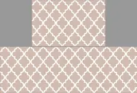 Коврики для дома универсальные 2 пр. 50*80+50*150 см Homytex beige-pudra
