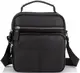 Сумка мужская кожаная Tiding Bag через плечо черная