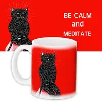Кружка с принтом Be calm and meditate 330 мл KR_PRI057