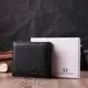 Кошелек среднего размера с оригинальной монетницей из натуральной кожи ST Leather 22458 Черный