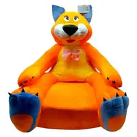 Мʼяке дитяче крісло "Котик" 70 х 60 х 60 см (ЯСКРАВО-ПОМАРАНЧЕВИЙ)