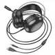 Наушники HOCO Rich gaming headphones W109 RGB |AUX+USB, 2m|