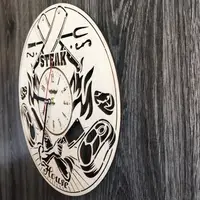 Тематичний настінний годинник з дерева «Steak House»