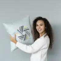 Подушка декоративная Rain ТМ IDEIA с вышивкой 50*50 см м'ята/Simplicity