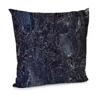 Подушка диванная с бархата Синий мрамор 45x45 см (45BP_ORG018)