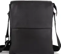 Кожаный мужской мессенджер Tiding Bag  черный