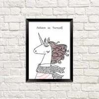 Постер в рамке Believe in yourself 30x42 см, A3 (MT3_19NG042_BL)