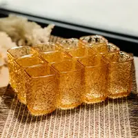 Набір склянок для напоїв Matrix Glass 12 штук по 195 мл коричневий HP-17-44