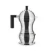 Гейзерна кофеварка 70 мл Alessi Pulcina на 1 чашку с черной ручкой