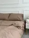 Постельное белье семейное Dushka Home Вареный хлопок премиум 21671 160х215х2 см корица
