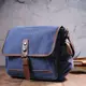 Интересная горизонтальная мужская сумка из текстиля 21250 Vintage Синяя
