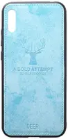 Чехол-накладка TOTO Deer Shell With Leather Effect Case Huawei Y6 2019 Blue