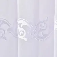 Тканина тюль бамбук з вишивкою АЖУРІЯ, 295 см, 56 гр/м2 beyaz