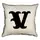 Подушка с мешковины Letter V 45x45 см (45PHB_ABC043_WH)